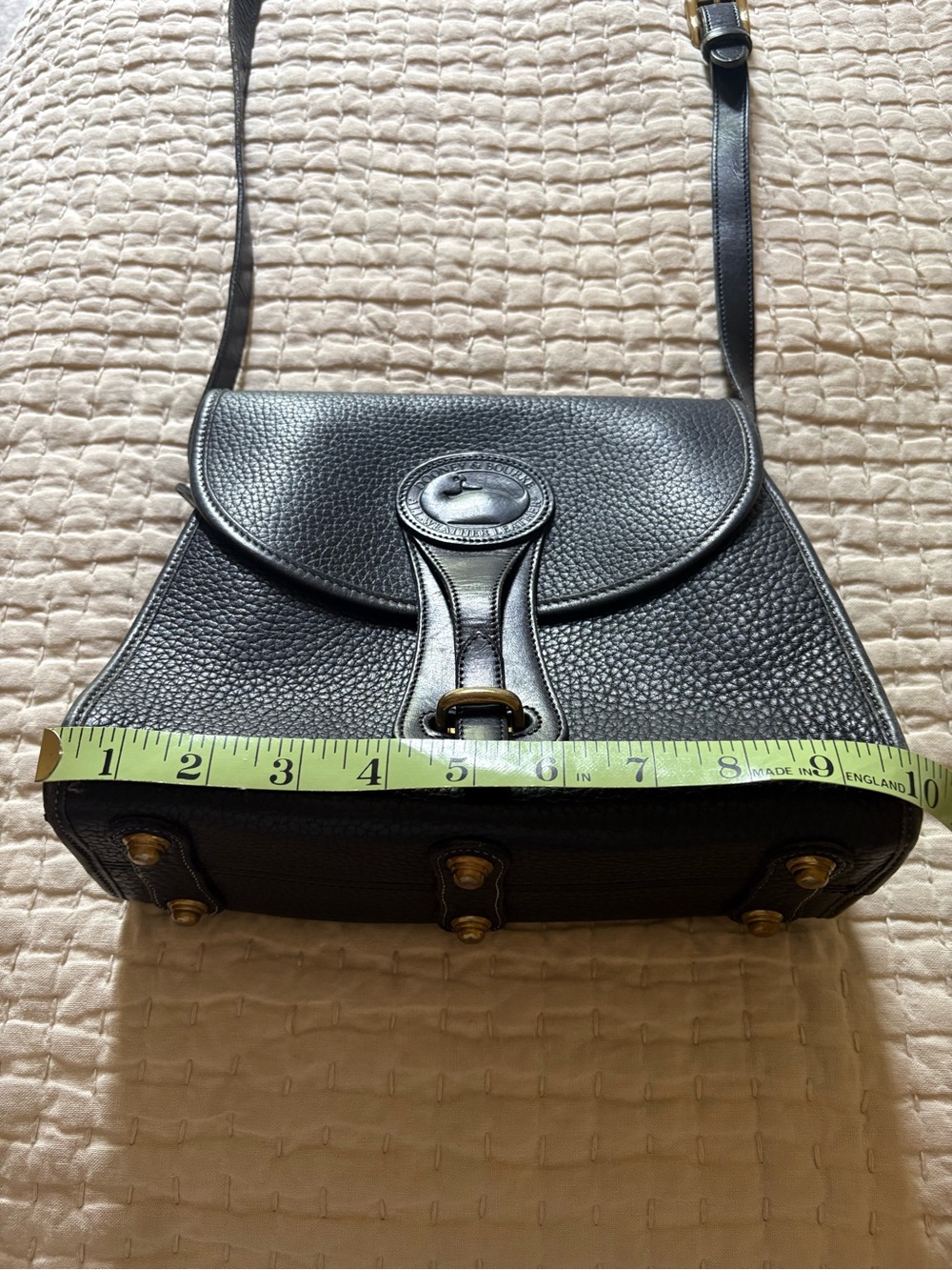 Dooney & Bourke Black Pebbled Leather Flap Crossbody - Picture 11 of 16